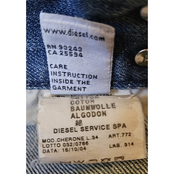 Vintage Diesel Industry Womens Jeans Boot Cut Cherone Size 26 Made In Italy - Picture 13 of 14